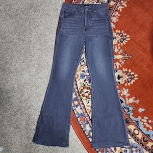 Express Charcoal Flare Jeans High-rise